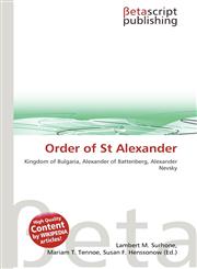 Order of St Alexander,6136078996,9786136078991