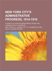 New York city's administrative progress, 1914-1916; A survey of various departments under the jurisdiction of the mayor,1150029897,9781150029899