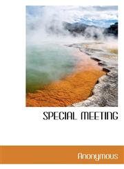 SPECIAL MEETING,1117744515,9781117744513