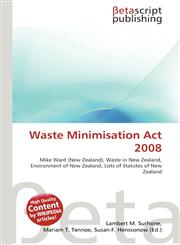Waste Minimisation Act 2008,6135085638,9786135085631