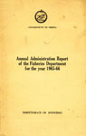 Annual Administration Report of the Fisheries Department for the Year - 1965-66