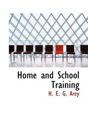 Home and School Training,1110475128,9781110475124