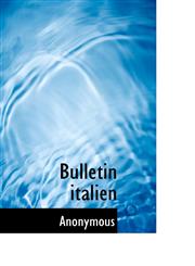 Bulletin italien,1115870122,9781115870122