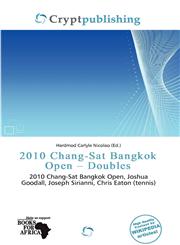 2010 Chang-Sat Bangkok Open - Doubles,6201222197,9786201222199