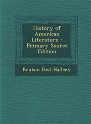 History of American Literature - Primary Source Edition,1295504111,9781295504114