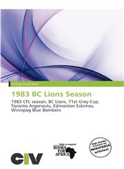 1983 BC Lions Season,6200258627,9786200258625