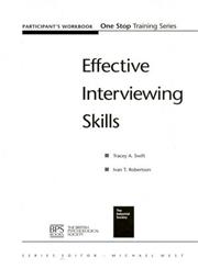 Effective Interviewing Skills, Work Book,1854333046,9781854333049