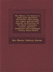 New Mexico Its Resources in Public Lands, Agriculture, Horticulture, Stock-Raising, Coal, Copper, Gold and Other Minerals, Its at,1287826407,9781287826408