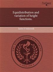 Equidistribution and variation of height functions.,1243657820,9781243657824