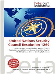 United Nations Security Council Resolution 1269,6135090003,9786135090000