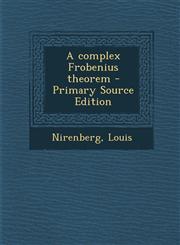 Complex Frobenius Theorem,1289790787,9781289790783