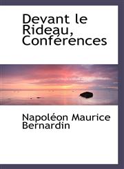 Devant le Rideau, Conférences,1116367750,9781116367751