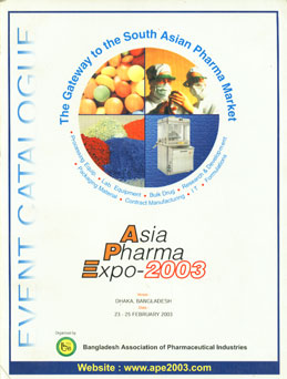 Asia Pharma Expo, 2003 Venue : Dhaka, Bangladesh, Date : 23-25 February 2003