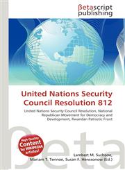 United Nations Security Council Resolution 812,6135127667,9786135127669