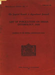 List of Publications on Indian Entomology - 1935 (Compiled by the Imperial Entomologist, Pusa)