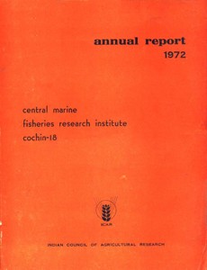 Central Marine Fisheries Research Institute cochin Annual Report, 1972
