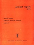 Central Marine Fisheries Research Institute cochin Annual Report, 1972