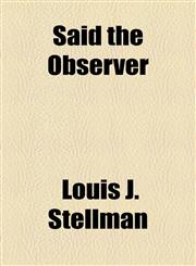 Said the Observer,1443204064,9781443204064