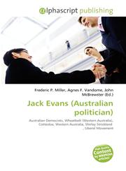 Jack Evans (Australian politician),6134199281,9786134199285