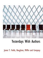 Yesterdays With Authors,1140477021,9781140477020