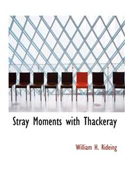 Stray Moments with Thackeray,1140039377,9781140039372