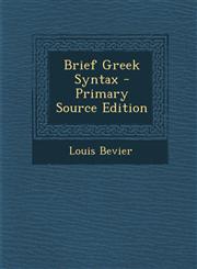 Brief Greek Syntax,1287405940,9781287405948