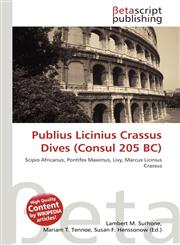 Publius Licinius Crassus Dives (Consul 205 BC),6134799408,9786134799409