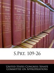 S.Prt. 109-26,1240570120,9781240570126