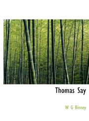 Thomas Say,1140021451,9781140021452