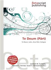 Te Deum (Pärt),6137661032,9786137661031