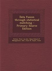 Data fusion through statistical matching - Primary Source Edition,1295227592,9781295227594