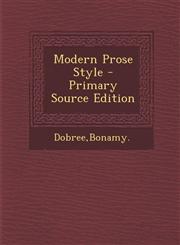 Modern Prose Style - Primary Source Edition,1294658719,9781294658719