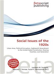 Social Issues of the 1920s,6132058818,9786132058812