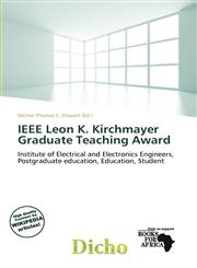 IEEE Leon K. Kirchmayer Graduate Teaching Award,6201224831,9786201224834