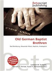 Old German Baptist Brethren,6134486558,9786134486552