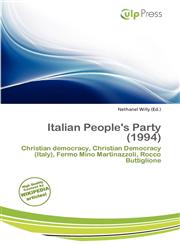 Italian People's Party (1994),6138244281,9786138244288