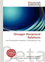 Onsager Reciprocal Relations,613109022X,9786131090226