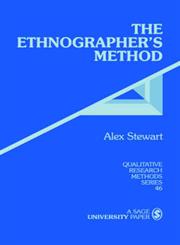 The Ethnographer's Method,0761903941,9780761903949