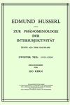 Zur Phanomenologie Der Intersubjektivitat Texte Aus Dem Nachlass Zweiter Teil: 1921 1928,9024750296,9789024750290