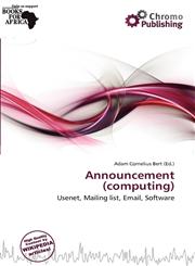 Announcement (computing),6201221824,9786201221826