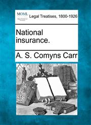 National insurance.,1240026552,9781240026555