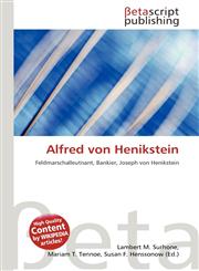 Alfred von Henikstein,6134878529,9786134878524