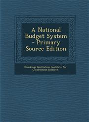 National Budget System,1287570216,9781287570219