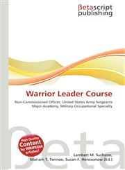 Warrior Leader Course,6134584185,9786134584180