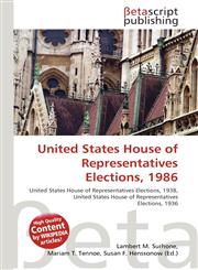 United States House of Representatives Elections, 1986,6130997280,9786130997281