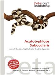 Acutotyphlops Subocularis,6135195727,9786135195729