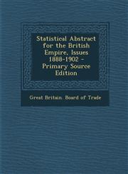 Statistical Abstract for the British Empire, Issues 1888-1902 - Primary Source Edition,1293423637,9781293423639