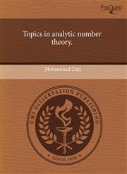 Topics in analytic number theory.,1243713453,9781243713452