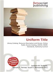 Uniform Title,6135283111,9786135283112