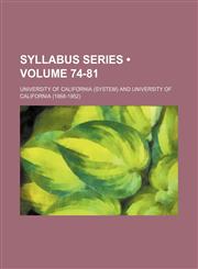 Syllabus Series (Volume 74-81),1235690938,9781235690938
